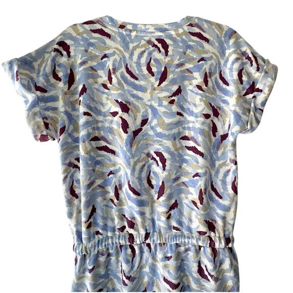 LOU & GREY | NWOT COZY COTTON TERRY TIGER STRIPE CINCH WAIST DRESS POCKETS | SM - Picture 8 of 12